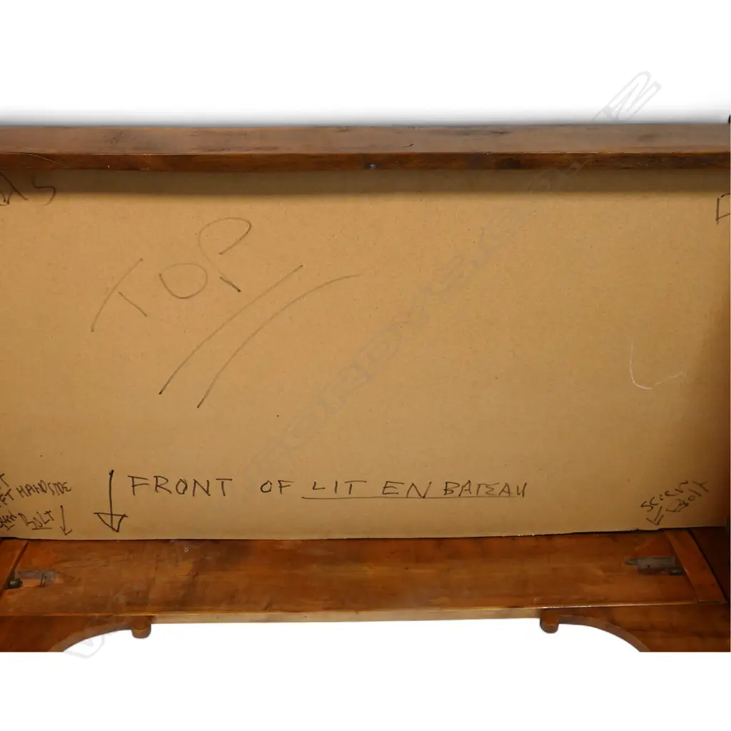 A c.1850 French cherrywood Bateau lit (day bed), Image 1++